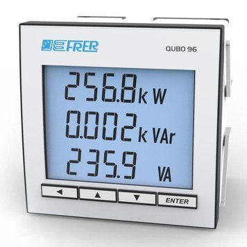 Анализатор сети FRER QUBO 96H, 100-400 В, 1-5 А, Ethernet Modbus TCP, питание 80-260 В AC/DC, 2 программируемых выхода Q96P3H005ECQHU Q96P3H005ECQHU фото