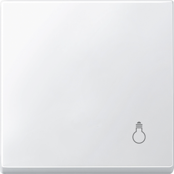 Накладка 1-клавішного вимикача з сим "Світло" Schneider Electric Merten System M M-Plan скло полярно-білий (MEG3302-0419) MEG3302-0419 фото
