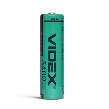 Аккумулятор VIDEX літій-іонний 18650 (без захисту) 3400mAh bulk/1 шт. 18650/3400/1B 24448 фото