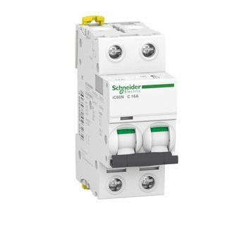 Автоматичний вимикач Schneider Electric Acti9 iC60N 2P, 16А, крива C A9F79216 A9F79216 фото