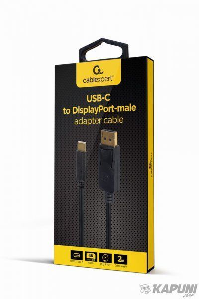 Кабель USB-C на DisplayPort, 4K 60 Гц, 2 м Cablexpert A-CM-DPM-01 A-CM-DPM-01 фото