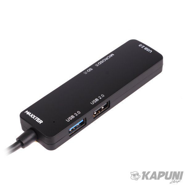Хаб Maxxter USB 3.0 Type-C на 3 порта, 1x USB3.0 USB A + 2x USB2.0 USB A + 1x SD card HU3C-3PTF-01 HU3C-3PTF-01 фото
