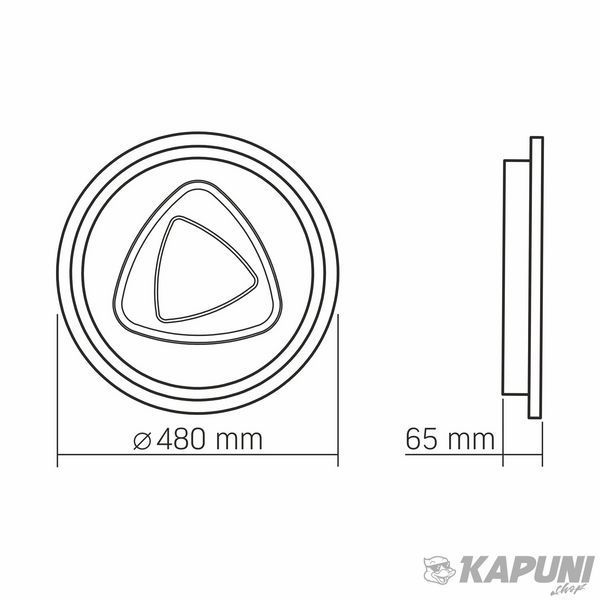 LED світильник функціональний VIDEX DECORA 56W, 3360 Lm, 2700K /4000K /6000K, AC 220-240 V VL-CLD-997-SL 28275 фото