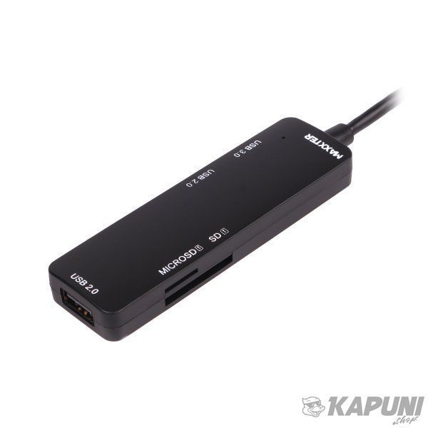 Хаб Maxxter USB 3.0 Type-C на 3 порта, 1x USB3.0 USB A + 2x USB2.0 USB A + 1x SD card HU3C-3PTF-01 HU3C-3PTF-01 фото
