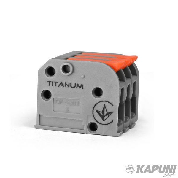 Клемник швидкого монтажа 3п серый PA TITANUM, 250 V TF-KNG-413 29065 фото