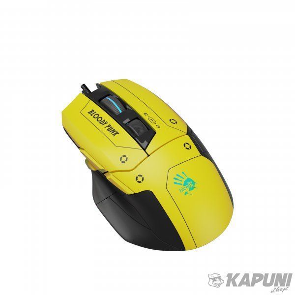 Ігрова миша Bloody Activated, RGB, 10000 CPI, 50M натискань, жовтий Bloody W70 Max Bloody (Punk Yellow) #N/A фото