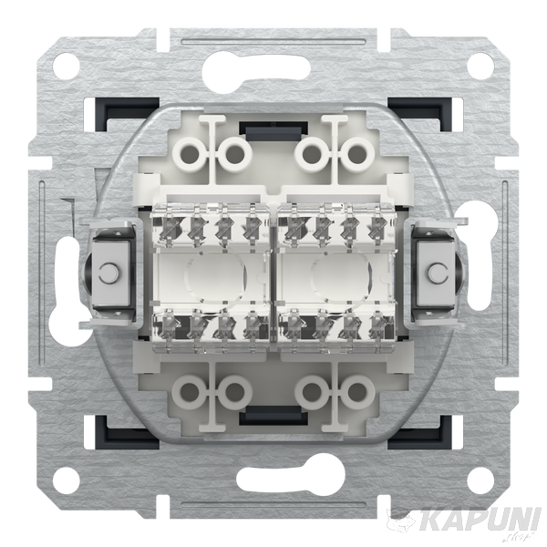 Комп'ютерна розетка Schneider Electric Asfora RJ45 кат. 6 UTP подвійна антрацит EPH4800171 EPH4800171 фото