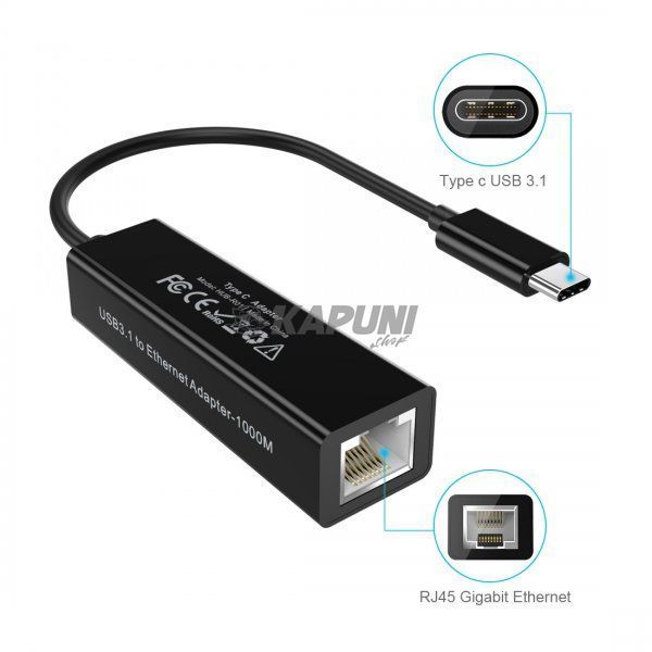 Адаптер, з USB Type-C на Gigabit Ethernet Choetech HUB-R01 HUB-R01 фото