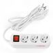 Сетевой фильтр-удлинитель simple Х3, 10А, 2М EUROELECTRIC EE-103-2M(simple) фото 1