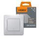 Выключатель одноклавишный проходной срібний шовк VIDEX BINERA, 250 V, IP20 VF-BNSW1P-SS 24892 фото 1