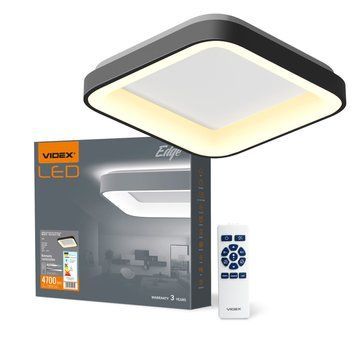 LED світильник VIDEX EDGE-SC-72W-BLACK, 4700 Lm, 2700K-6000K, AC 175-265 V VLE-ESC-72B 27665 фото