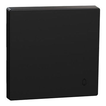 Накладка 1-клавішного вимикача з символом &laquo;дзвінок&raquo; Schneider Electric Merten System M M-Pure Decor чорний матовий (MEG3305-0403) MEG3305-0403 фото