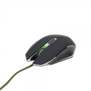 Оптична ігрова миша Gembird, USB інтерфейс, 2400 dpi, зелений MUSG-001-G MUSG-001-G фото