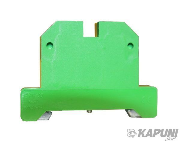 Клемма "PE" КНГз-SAK-6EK 37А, 0,2-6мм2, винтовая, желто-зеленая, наборная на DIN-рейку, без маркера TNSy TNSy5505477 фото