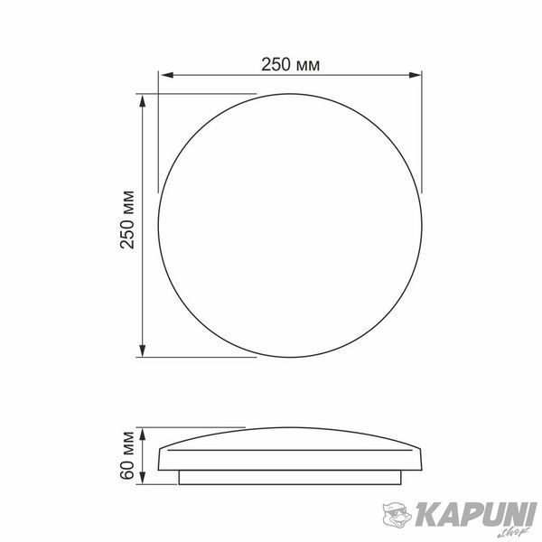 LED светильник настенно-потолочный TITANUM 18W 5000K Криві лінії TLCL-185CL 26685 фото