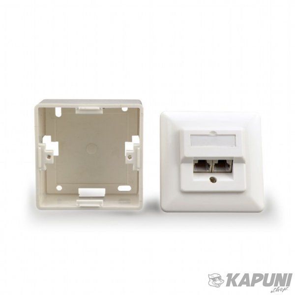Розетка Cablexpert на 2 порта с экраном RJ-45, 6 cat, наружная MWS-2S6-01 MWS-2S6-01 фото