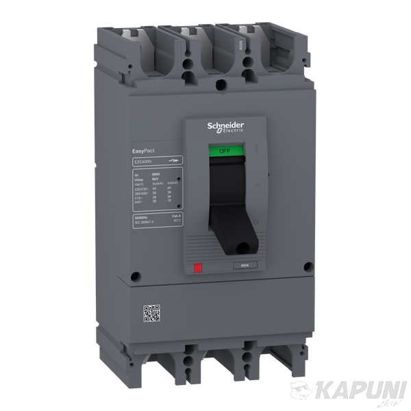 Автоматический выключатель Schneider Electric EasyPact EZC400N трехполюсный 36 кА 400 А EZC400N3400N EZC400N3400N фото