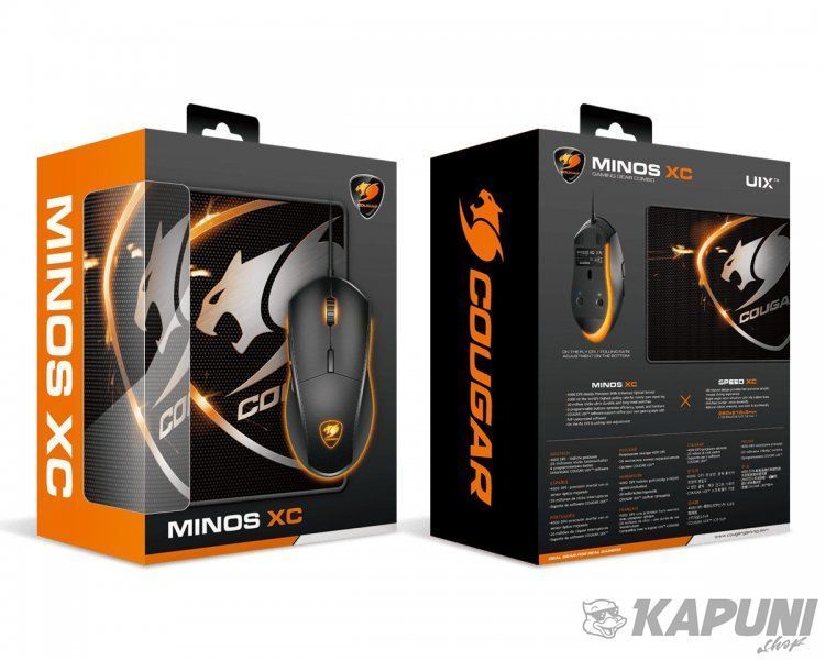 Комплект мыши Minos XC + коврик Speed XC (260 x 210 x 3 мм) Cougar Minos XC Minos XC фото