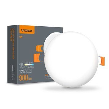 LED світильник безрамковий круглий VIDEX 9W 4100K VL-DLFR-094 25138 фото