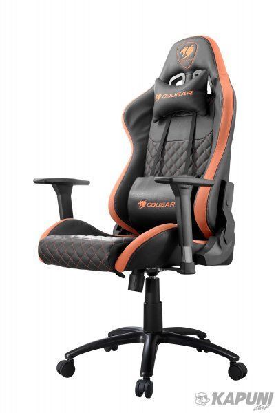 Крісло геймерське, дихаюча екошкіра, сталевий каркас, чорний Cougar Armor PRO Black/Orange Armor PRO Black/Orange фото