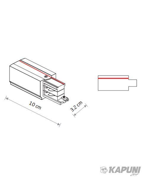 Соединитель Nowodvorski 8232 Ctls Power End Cap Left White 8232 фото