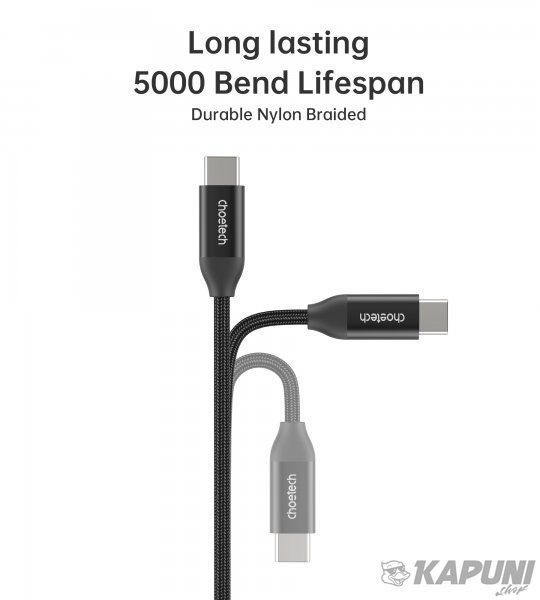 Кабель USB 2.0, 240w, C-тато/C-тато, 2 м, преміум, XCC-1036-BK XCC-1036-BK фото
