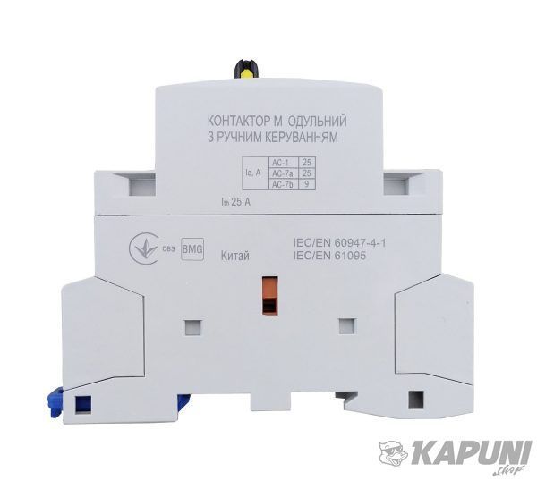 Контактор модульный ЖК-КМ-1-25-20 25А 230AC 2NO 2р 1мод. с ручным управлением TNSy TNSy5504655 фото