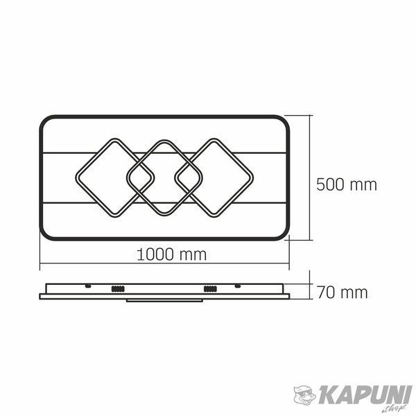 LED світильник функціональний VIDEX DECORA 80W, 4400 Lm, 2700K /4000K /6000K, AC 220-240 V VL-CLD-998-TT 28274 фото