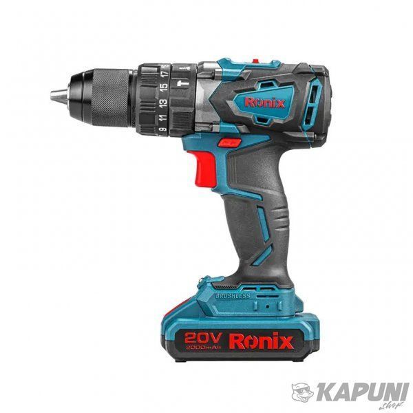 Дрель-шуруповерт ударная аккумуляторная 20В, 2Ач х 2 Ronix 8905K 8905K фото