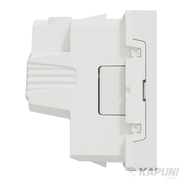 Розетка Schneider Electric Unica New без заземления с защитными шторками 2 модуля белая NU303318 NU303318 фото
