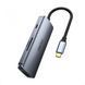 Док станция USB-C 7-в-1 (HDMI/PD/картридер/USB-A/USB-C), алюминий Choetech HUB-M19-GY HUB-M19-GY фото 2