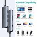 Док станция USB-C 7-в-1 (HDMI/PD/картридер/USB-A/USB-C), алюминий Choetech HUB-M19-GY HUB-M19-GY фото 3
