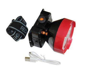 Налобный фонарь LED HL6 5W 6500K 3/10H 100/300L bat: 3,7V 2A IP53 Red/Black TNSy TNSy5001236 фото
