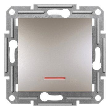 Кнопочный выключатель Schneider Electric Asfora с подсветкой бронза EPH1600169 EPH1600169 фото