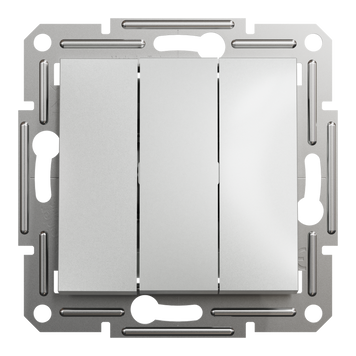 Вимикач триклавішний Schneider Electric Asfora алюміній EPH2100161 EPH2100161 фото