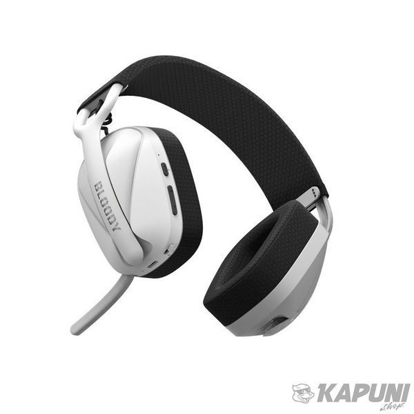 Ігрові бездротові навушники з мікрофоном, Bluetooth + 2.4GHz + 3.5 jack Bloody GR285 (Sports White) фото