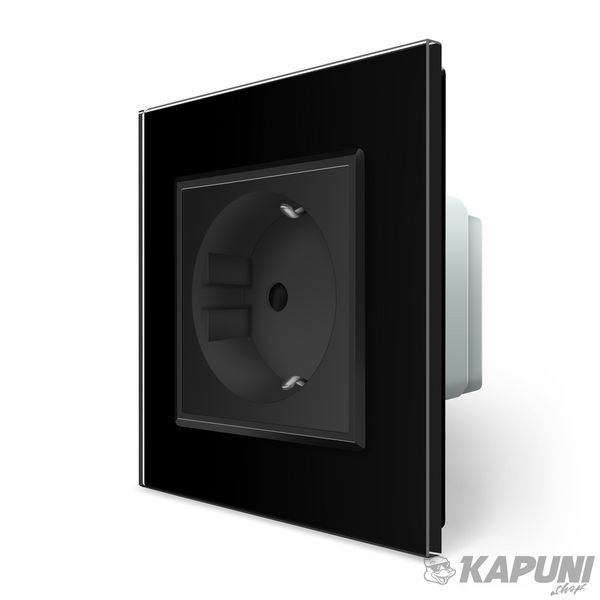 Умная розетка ZigBee с заземлением Livolo черный (704000812) 704000812 фото