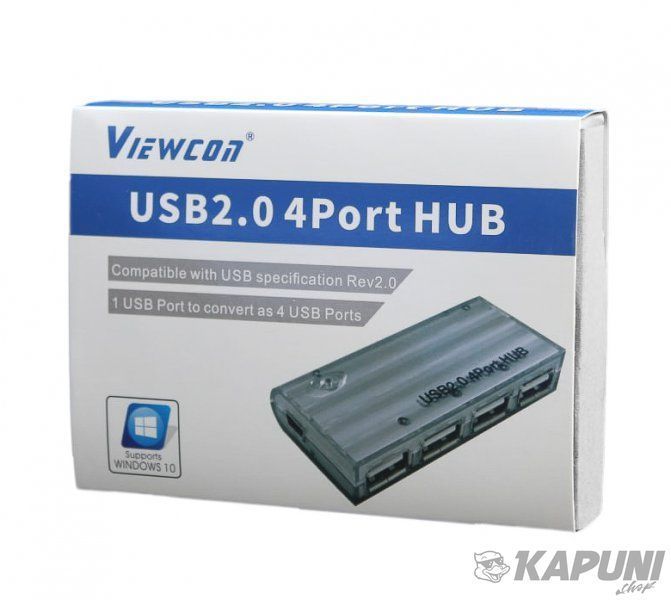 Хаб USB 2.0, 4 порта, без блока питания Viewcon VE099 VE099 фото