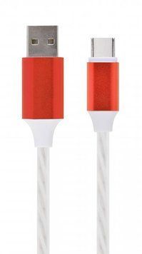 Кабель с подсветкой USB 2.0 A-папа/C-папа, 1 м, премиум, 2 А (10 Вт), CC-USB-CMLED-1M CC-USB-CMLED-1M фото