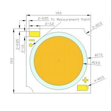 Світлодіод PACF-57FVL-BC8P 3000К /COB/ PROLIGHT PACF-57FVL-BC8P 3000К /COB/ фото