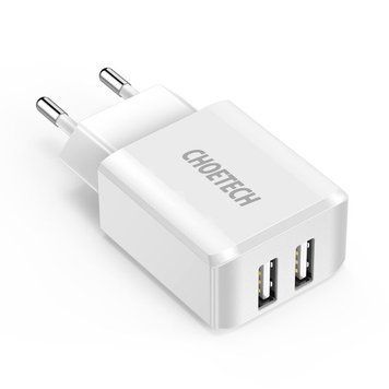 Сетевое зарядное устройство Choetech 2A 2USB White (C0030EU-WH) C0030EU-WH фото