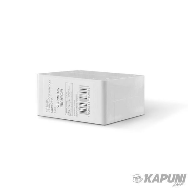 Коробка накладного монтажа одинарная белая VIDEX BINERA, IP20 VF-BNMB1-W 27197 фото