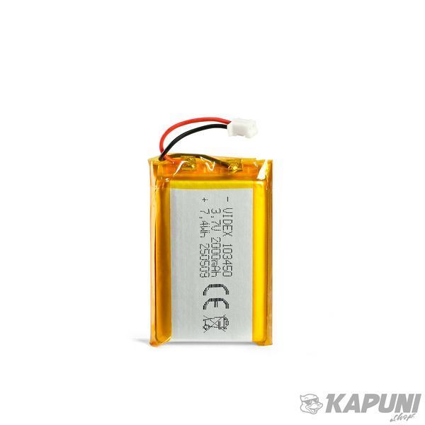 Аккумулятор VIDEX Li-pol 2000mAh 1 шт., 3.7 V, 2000 мА&middot;год VLF-B103450-20 28692 фото