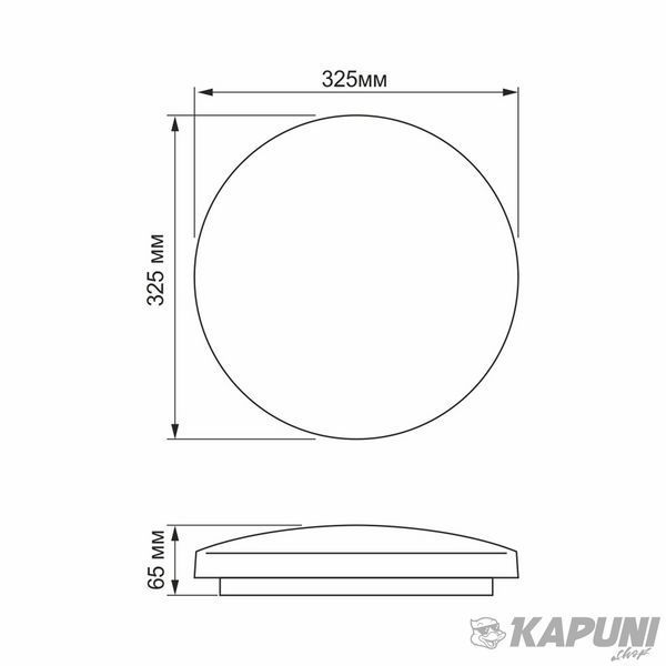 LED світильник настінно-стельовий TITANUM 24W 5000K Орбіта TLCL-245OR 26693 фото