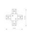 З'єднувач Nowodvorski 8836 Profile recessed x-connector White 8836 фото 2