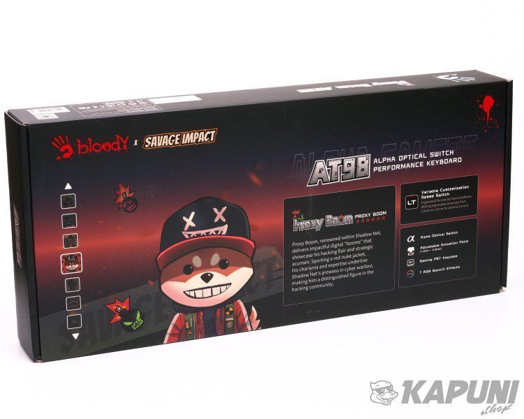 Клавіатура Bloody оптична ігрова, USB, RGB підсвічування, Alpha Optical Switch AT98 (Proxy Boom) AT98 (Proxy Boom) фото