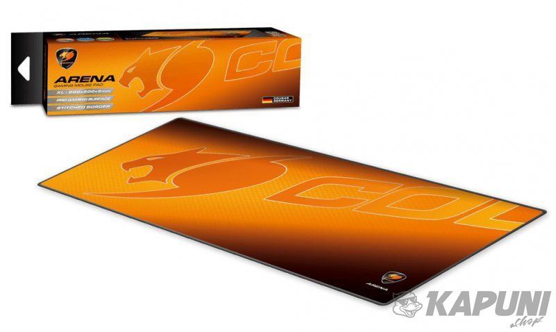 Килимок для миші ігровий, 800 х 300 х 5 мм, розмір XL, оранжевий Cougar Arena Orange Arena Orange фото