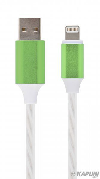 Кабель з підсвічуванням USB 2.0 А-тато/Lightning, 1.0 м, 2 А (10 Вт), CC-USB-8PLED-1M CC-USB-8PLED-1M фото