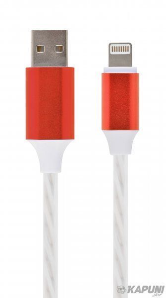 Кабель з підсвічуванням USB 2.0 А-тато/Lightning, 1.0 м, 2 А (10 Вт), CC-USB-8PLED-1M CC-USB-8PLED-1M фото