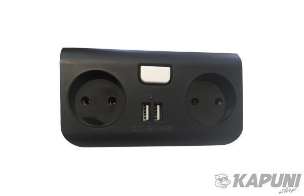 Колодка двойник линейный с 2 ​​USB 1A TNSy TNSy5000916 фото